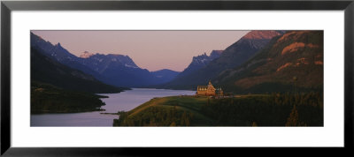 Hotel At Sunrise, Prince Of Wales Hotel, U.S. Glacier National Park, Alberta, Canada by Panoramic Images Pricing Limited Edition Print image