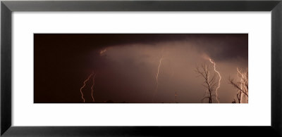 Forked Lightning Striking Over A Field by Panoramic Images Pricing Limited Edition Print image