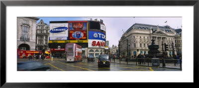 Commercial Signs On Buildings, Piccadilly Circus, London, England by Panoramic Images Pricing Limited Edition Print image