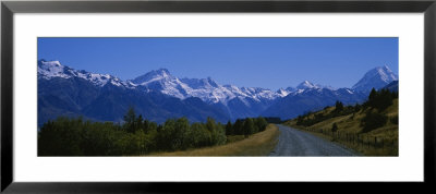 Road Running Through A Landscape, Mt. Cook, Southern Alps, New Zealand by Panoramic Images Pricing Limited Edition Print image