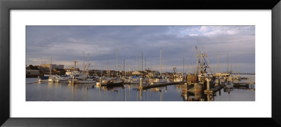 Boats Stationed At A Pier, Woodley Island Marina, Humboldt Bay, Eureka, California, Usa by Panoramic Images Pricing Limited Edition Print image