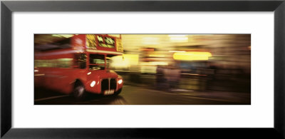 Bus On The Street Of London, London, England by Panoramic Images Pricing Limited Edition Print image