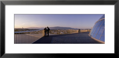 Three People Standing At An Observation Point, The Pearl, Iceland by Panoramic Images Pricing Limited Edition Print image