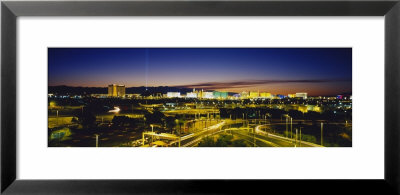Buildings Lit Up At Dusk, Las Vegas, Nevada, Usa by Panoramic Images Pricing Limited Edition Print image