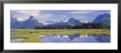Mountains Around A Lake, Flat Valdez, Alaska, Usa by Panoramic Images Pricing Limited Edition Print image