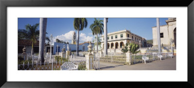 Palm Trees In Front Of A Building, Plaza Mayor, Trinidad, Cuba by Panoramic Images Pricing Limited Edition Print image