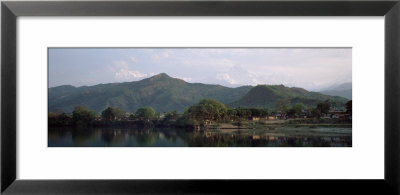 Pokora, Fishtail Mountains, Panoramic View Of Mountains Around A Lake, Nepal by Panoramic Images Pricing Limited Edition Print image
