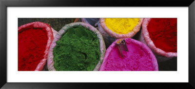 Various Tika Powders, Braj, Mathura, Uttar Pradesh, India by Panoramic Images Pricing Limited Edition Print image