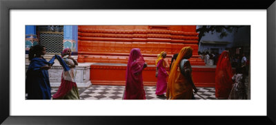 Group Of People Walking In A Temple, Brahma Temple, Pushkar, Rajasthan, India by Panoramic Images Pricing Limited Edition Print image