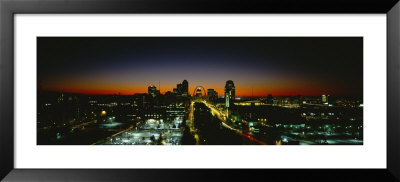 High Angle View Of A City Lit Up At Dawn, St. Louis, Missouri, Usa by Panoramic Images Pricing Limited Edition Print image