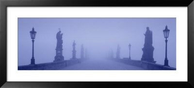 Charles Bridge In Fog, Prague, Czech Republic by Panoramic Images Pricing Limited Edition Print image