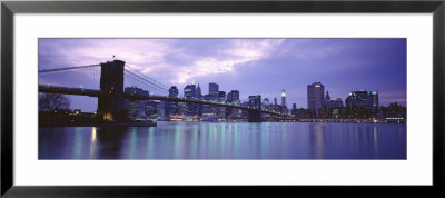 Skyscrapers In A City, Brooklyn Bridge, New York City, New York State, Usa by Panoramic Images Pricing Limited Edition Print image