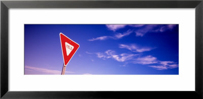 Yield Sign Against Sky by Panoramic Images Pricing Limited Edition Print image