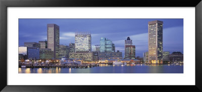 Panoramic View Of An Urban Skyline At Twilight, Baltimore, Maryland, Usa by Panoramic Images Pricing Limited Edition Print image