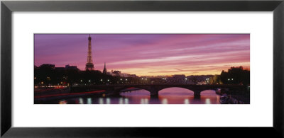 Sunset, Romantic City, Eiffel Tower, Paris, France by Panoramic Images Pricing Limited Edition Print image