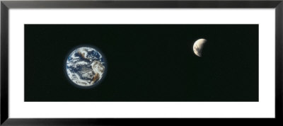 Earth And Moon, Montage by Panoramic Images Pricing Limited Edition Print image