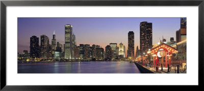 View Of The Navy Pier And Skyline, Chicago, Illinois, Usa by Panoramic Images Pricing Limited Edition Print image