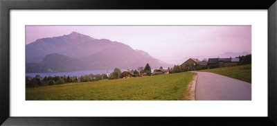 Empty Road Running Through A Town, Wolfgangsee, Austria by Panoramic Images Pricing Limited Edition Print image