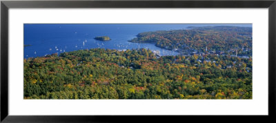 Aerial View Of A Harbor, Camden, Maine, Usa by Panoramic Images Pricing Limited Edition Print image
