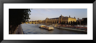 Passenger Craft In A River, Seine River, Musee D'orsay, Paris, France by Panoramic Images Pricing Limited Edition Print image