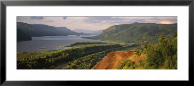 River Flowing Through The Valley, Columbia River Gorge, Oregon, Usa by Panoramic Images Pricing Limited Edition Print image