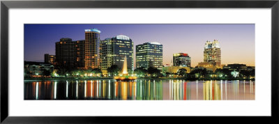 Skyline At Dusk, Orlando, Florida, Usa by Panoramic Images Pricing Limited Edition Print image