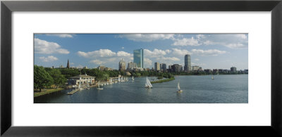 High Angle View Of A River, Charles River, Boston, Massachusetts, Usa by Panoramic Images Pricing Limited Edition Print image