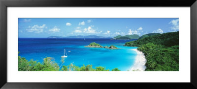 Ocean, Beach, Water, Trunk Bay, St. John, Virgin Islands, West Indies by Panoramic Images Pricing Limited Edition Print image