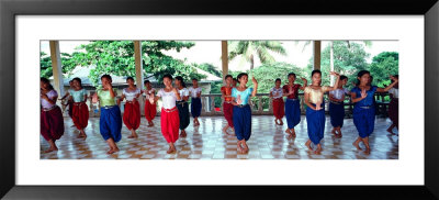 Teenage Girls At Dance Class, Phnom Penh, Cambodia by Panoramic Images Pricing Limited Edition Print image