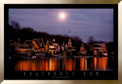Philadelphia-Boathouse Row W Moon by Jerry Driendl Pricing Limited Edition Print image