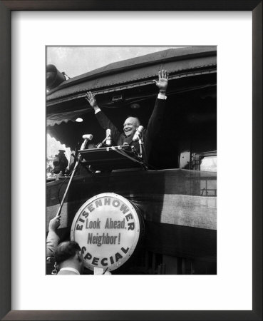 Repub. Pres. Candidate Dwight Eisenhower On Eisenhower Special Train by Ralph Morse Pricing Limited Edition Print image