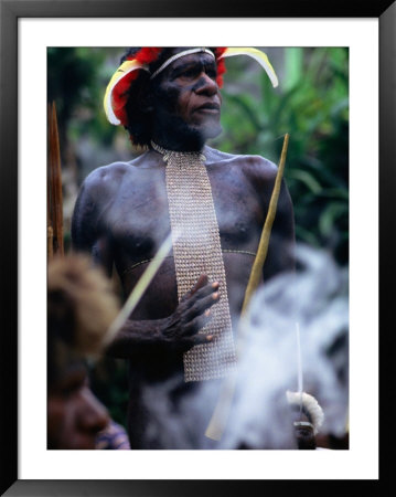 Elder And Chief Of Dani Tribe, Baliem Valley, Indonesia by Jerry Alexander Pricing Limited Edition Print image