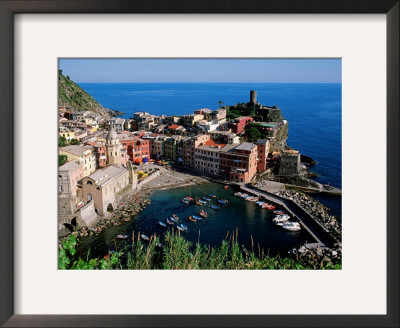 Vernazza And Harbour, Cinque Terre, Liguria, Italy by John Elk Iii Pricing Limited Edition Print image