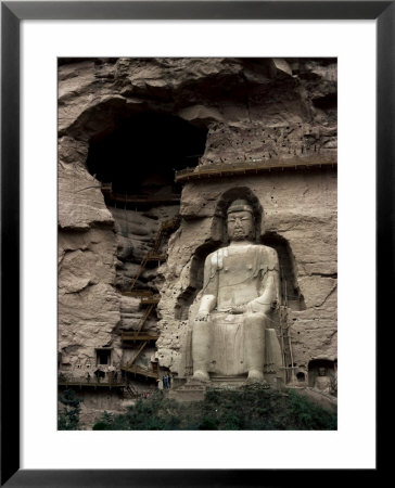 Great Buddha At Bingling Temple, Yellow River, Near Lanzhou, China by Occidor Ltd Pricing Limited Edition Print image