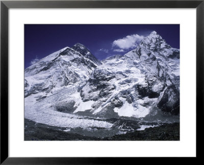 Mount Everest And Ama Dablam Seperated By A Glacier, Nepal by Michael Brown Pricing Limited Edition Print image