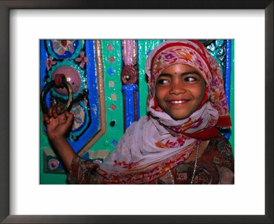 Young Girl About To Enter Mosque, Yifrus, Yemen by Juliet Coombe Pricing Limited Edition Print image
