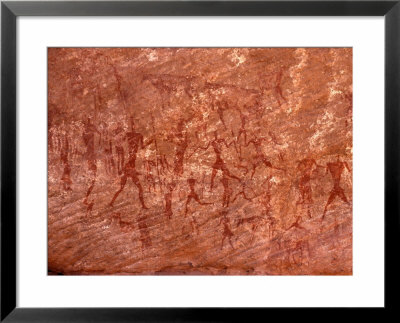 Rock Painting Of Hunting Scene, Sahara by Michele Molinari Pricing Limited Edition Print image