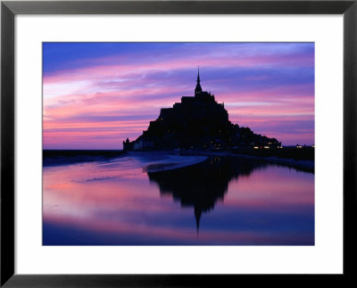 The Mont Reflected In The Bay At Dusk, Mont St. Michel, Basse-Normandy, France by David Tomlinson Pricing Limited Edition Print image