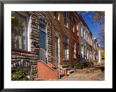 Row Houses In Fells Point Neighborhood, Baltimore, Maryland, Usa ...