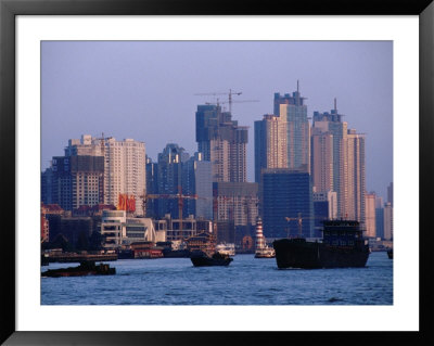 City Skyline And Construction, Shanghai, China by Phil Weymouth Pricing Limited Edition Print image