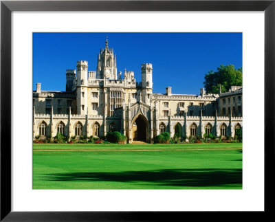 St. John's College Across Lawn, Cambridge, England by David Tomlinson Pricing Limited Edition Print image