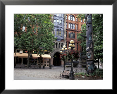 Pioneer Building And Totem Pole In Pioneer Square, Seattle, Washington, Usa by Jamie & Judy Wild Pricing Limited Edition Print image