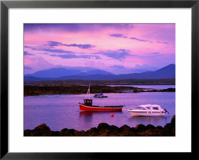 Boats Moored In Inlet, Sunset, Ireland by Richard Cummins Pricing Limited Edition Print image