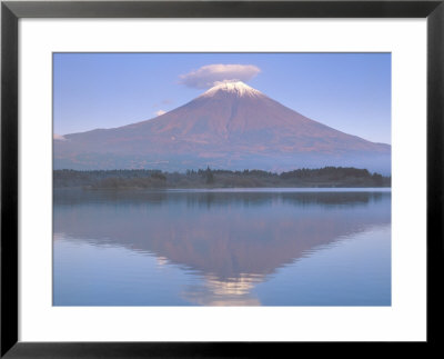 Mt. Fuji With Lenticular Cloud, Motosu Lake, Japan by Rob Tilley Pricing Limited Edition Print image