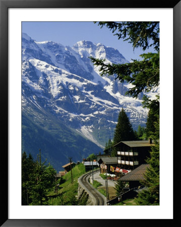 Alpine Railway, Murren, Jungfrau Region, Bernese Oberland, Swiss Alps, Switzerland by Roy Rainford Pricing Limited Edition Print image