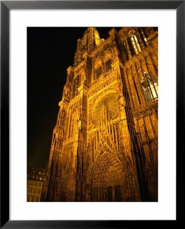 Strasbourg's Cathedrale Of Notre Dame At Night, Strasbourg, Alsace, France by Stephen Saks Pricing Limited Edition Print image