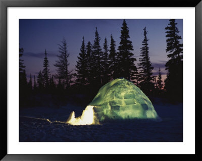 A Warm Glow Eminates From An Igloo by Norbert Rosing Pricing Limited Edition Print image