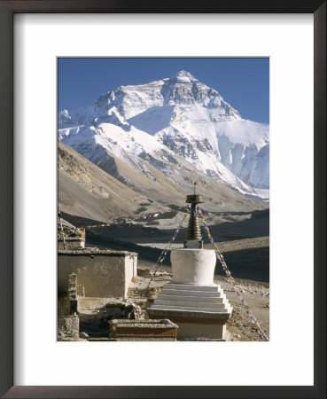 North Side Of Mount Everest (Chomolungma), From Rongbuk Monastery, Himalayas, Tibet, China by Tony Waltham Pricing Limited Edition Print image