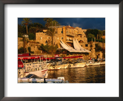 Boats On Waterfront, Byblos, Jabal Lubnan, Lebanon by Jane Sweeney Pricing Limited Edition Print image