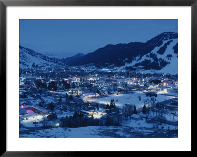 A View Of Jackson, Wyoming At Dusk by Raymond Gehman Pricing Limited Edition Print image